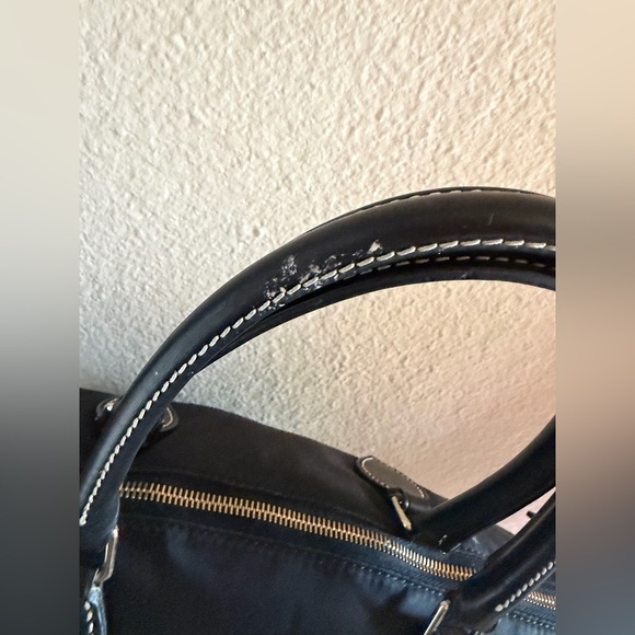 Dooney & Bourke Black/Pink Nylon Satchel Tote Bag & Leather Crossbody Strap - Picture 14 of 16